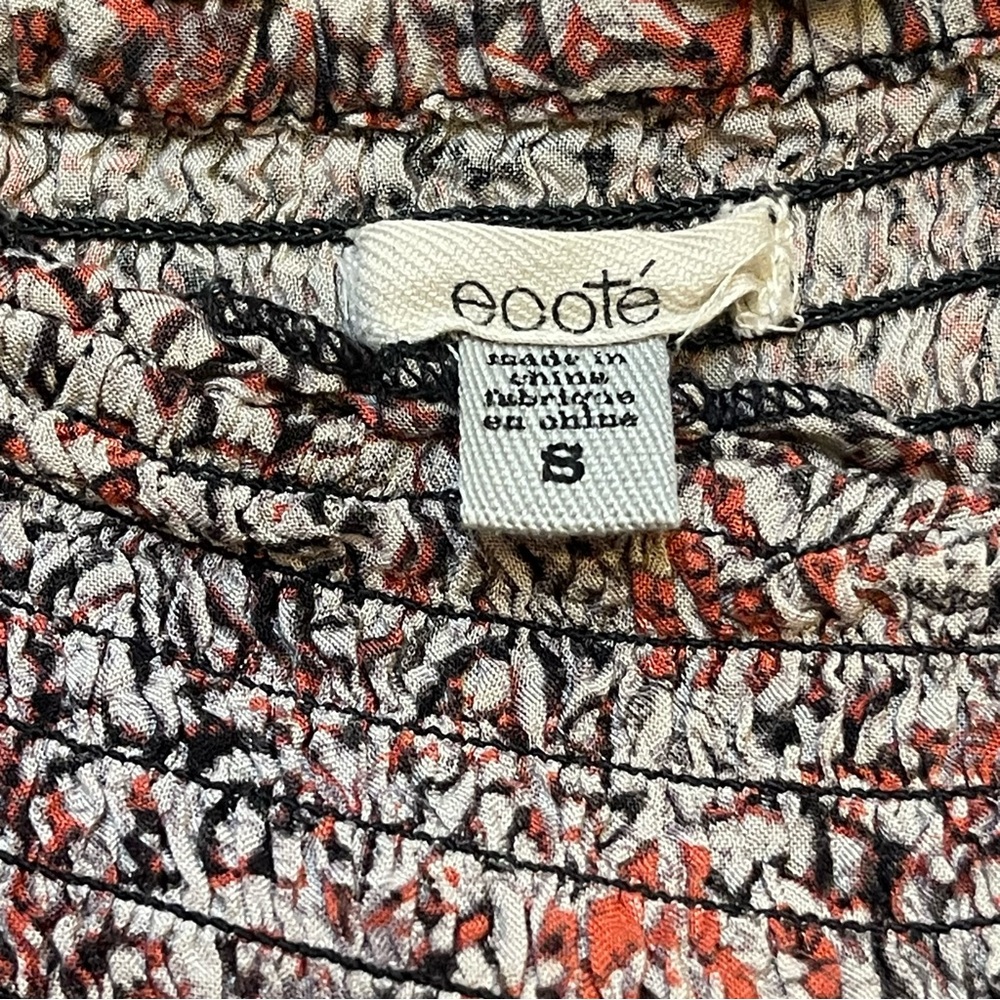 Ecote Boho Chic Witchycore OffShoulder Smocked Paisley Romper Size S - Picture 5 of 16